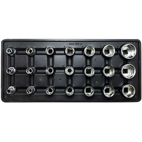 FIXMAN Tray 21 Piece 1/2" Drive Sockets